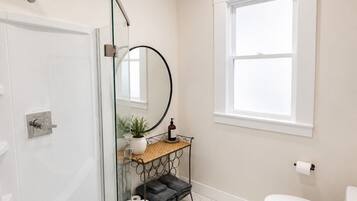 Hair dryer, towels
