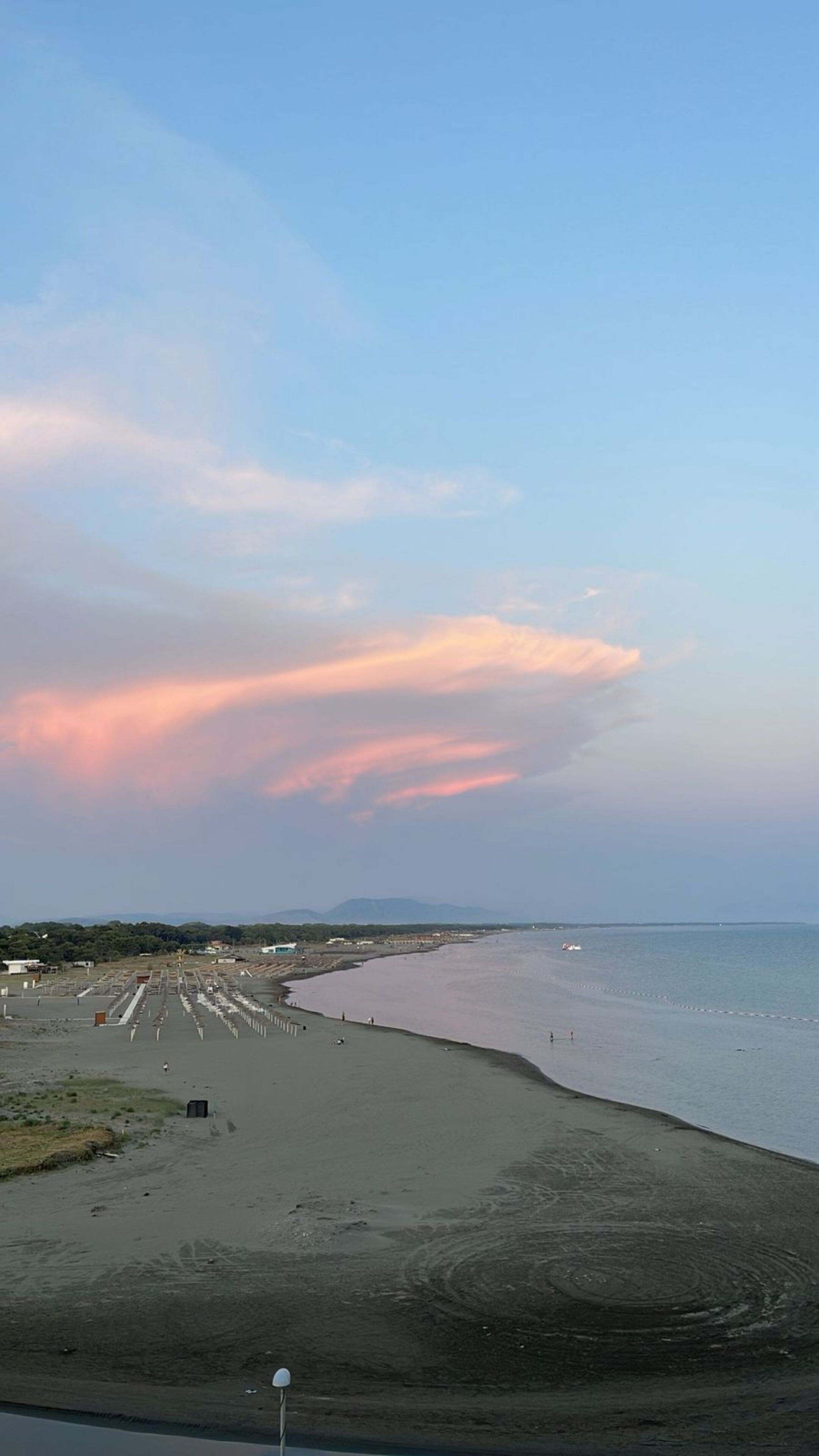 在海滩