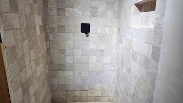Towels, soap, shampoo, toilet paper