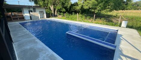 Outdoor pool, a heated pool