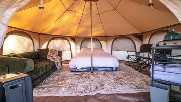 Comfort Tent, 1 Queen Bed with Sofa bed | Interior