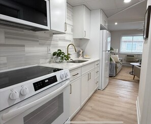 Private kitchen - Boardwalk Views!! Ocean Views!! Clean!! Newly renovated! One bedroom Condo! (Ocean City)