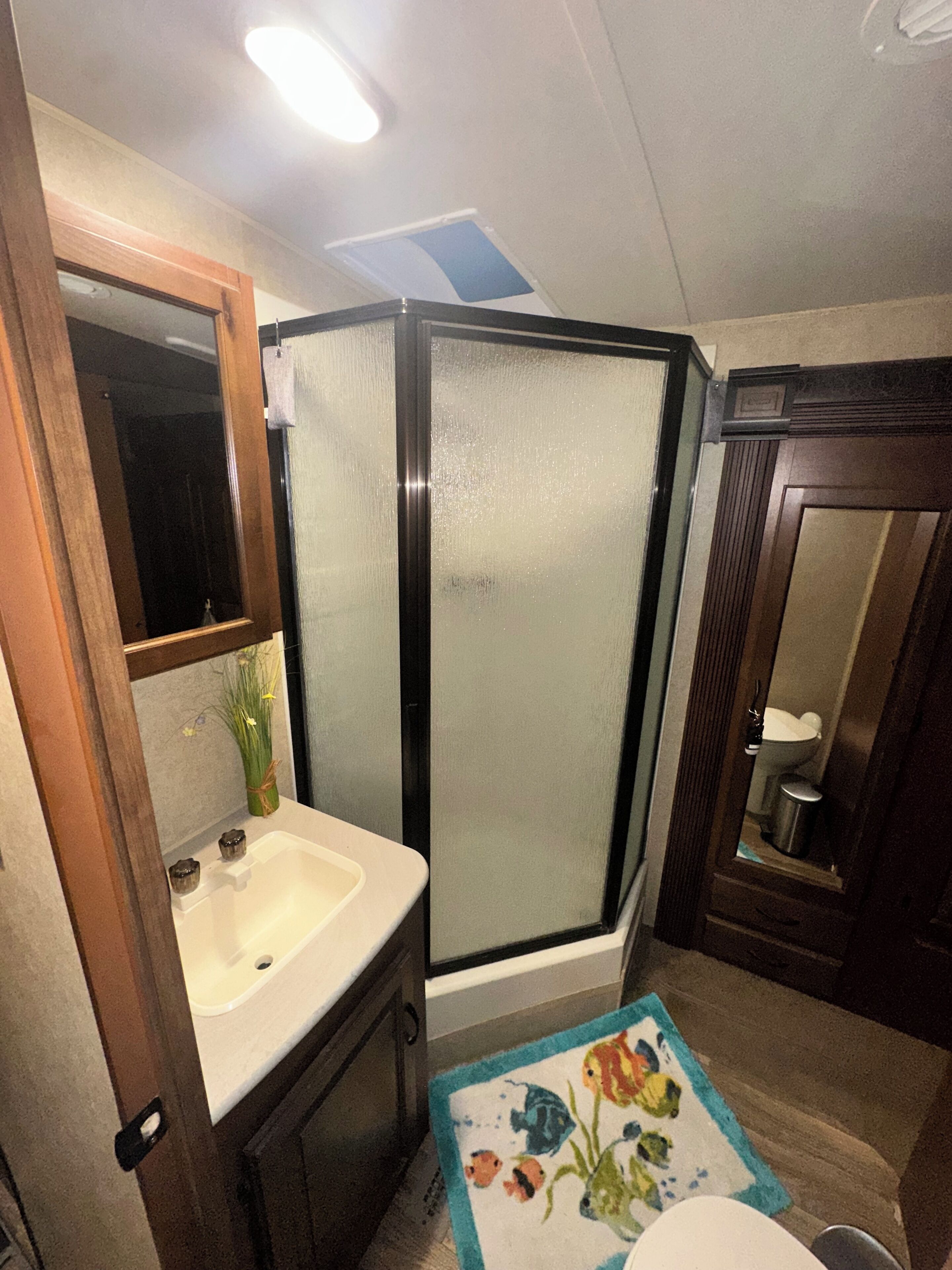Hair dryer, towels, toilet paper