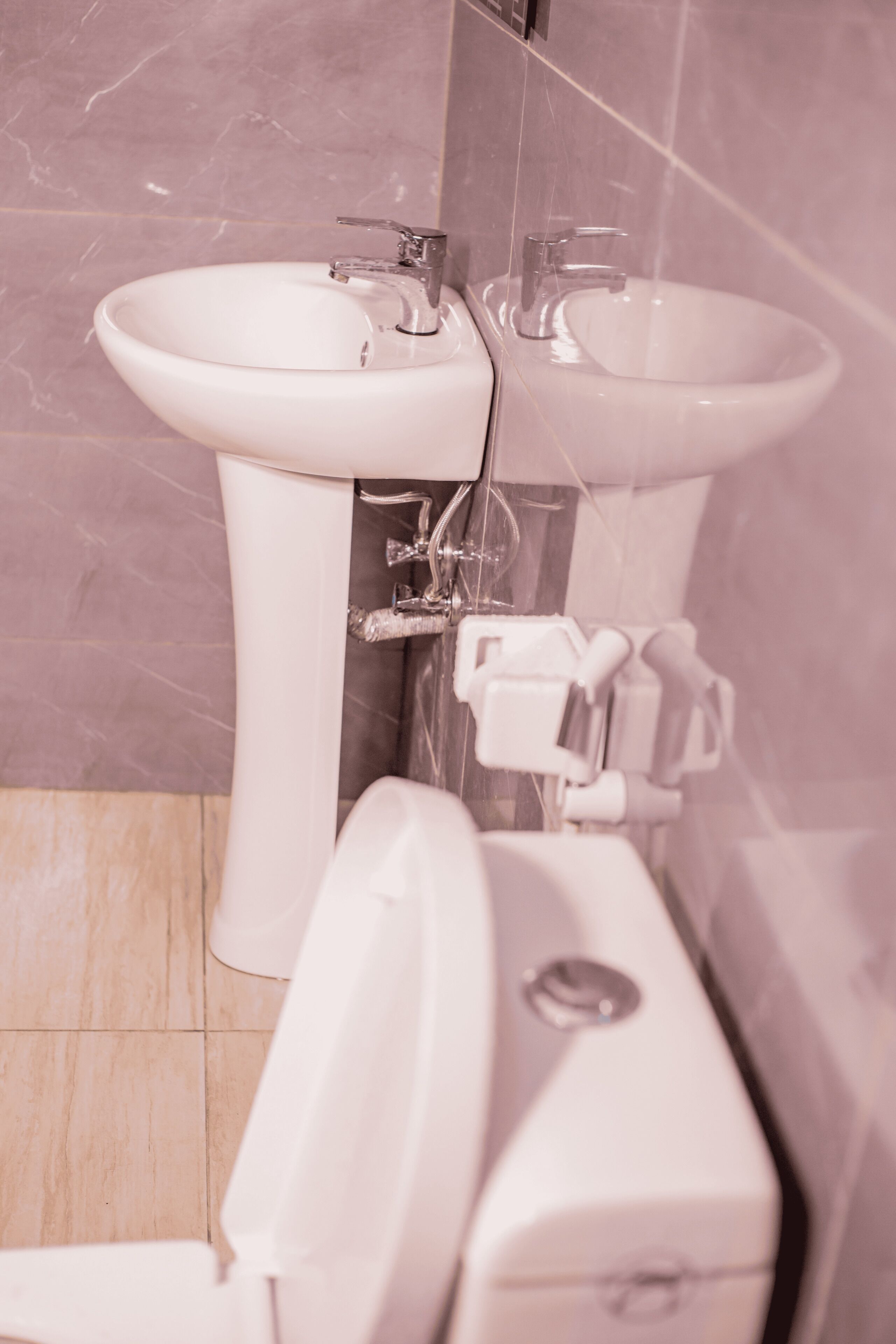 Shower, towels, soap, shampoo
