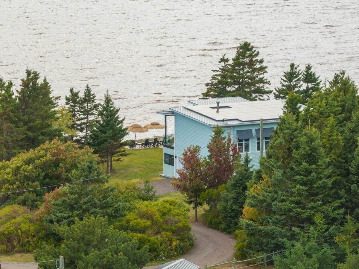 Aerial view from rear of property