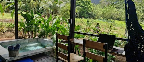 Outdoor spa tub