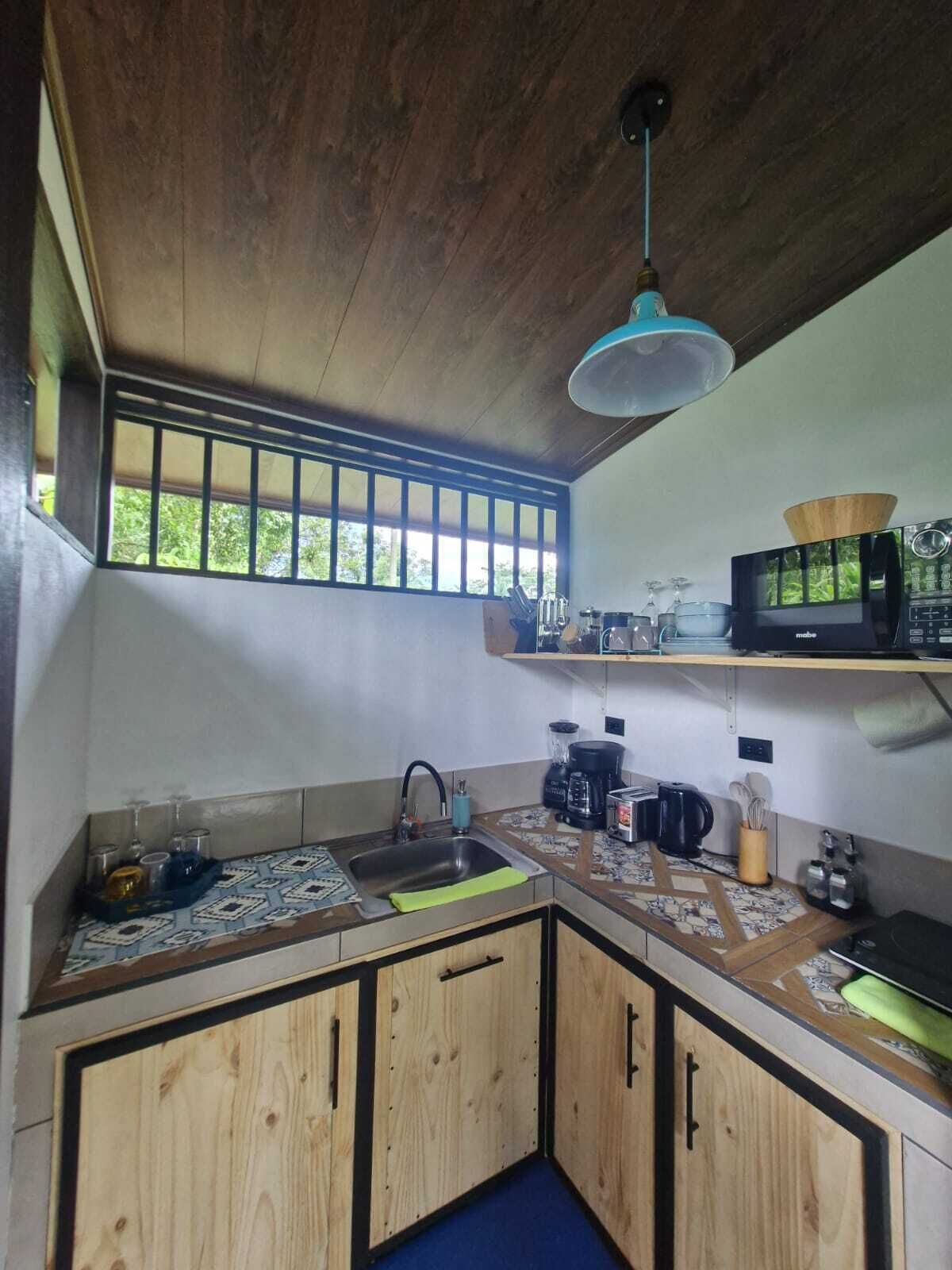 Kühlschrank, Mikrowelle, Herdplatte