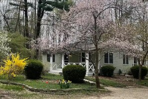 Exterior - 5 min to Warren Dunes! Private Wooded Retreat w/ Sunroom, Firepit & Fireplace (Shorewood-Tower Hills-Harbert)