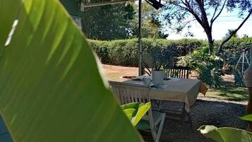 Classic Double Room, Patio, Garden View | Outdoor dining