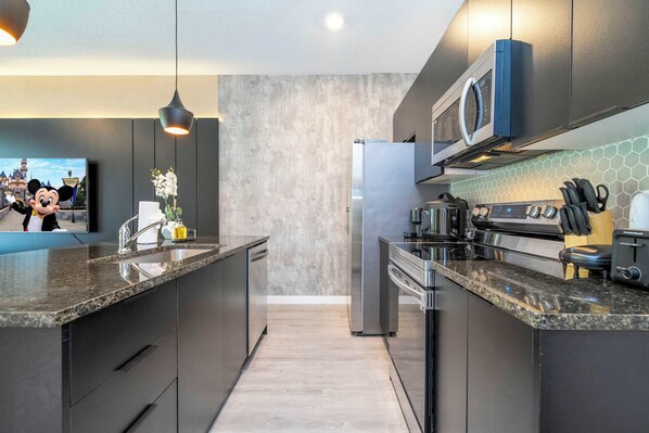 Townhome, Multiple Beds, Pool Access, Pool View (3221TT-SVH) | Private kitchen - Family-friendly Townhouse w/ Game Room Near Disney (Kissimmee)