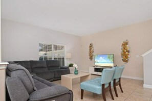Townhome, Multiple Beds, Pool Access, Pool View (2947BPD-SVH) | Living area - Family-friendly Paradise Palms Townhouse With Pool Access (Kissimmee)