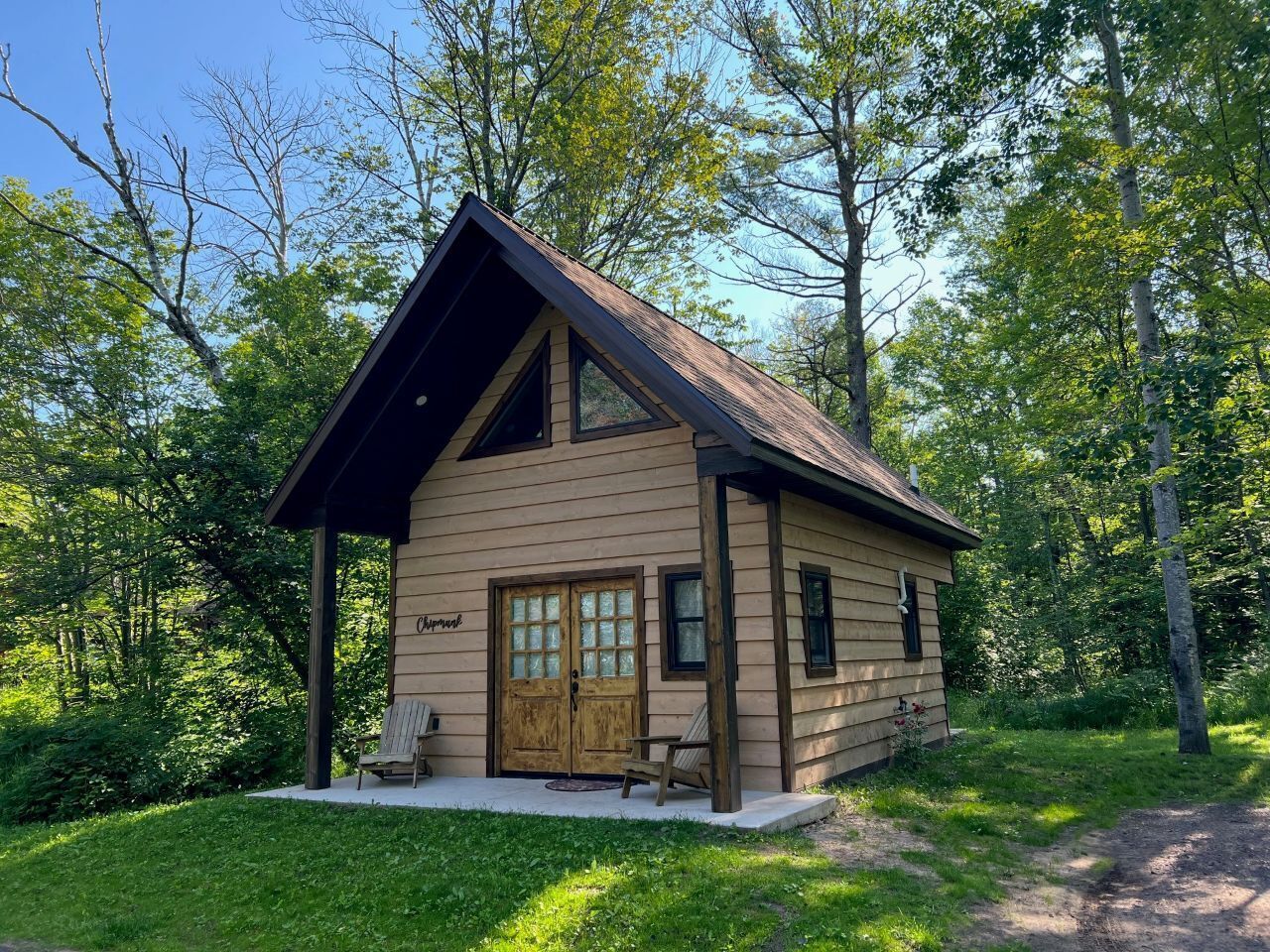 Luxury-Ferienhütte, 1 King-Bett, Terrasse