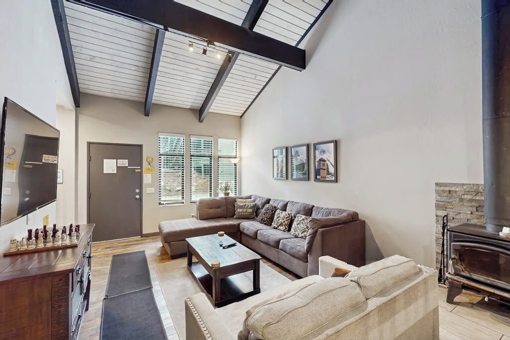 TV, fireplace, table football, ping pong