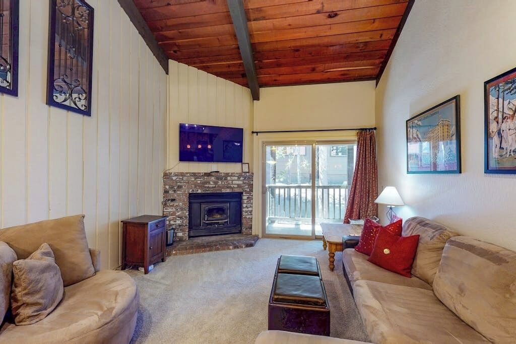 TV, fireplace, table football, ping pong