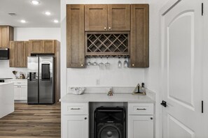 Fridge, microwave, oven, stovetop - Seas the Beach Day- Custom Built Home (Galveston)