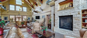 A charming, comfy townhome with patio views, cozy fireplace and more