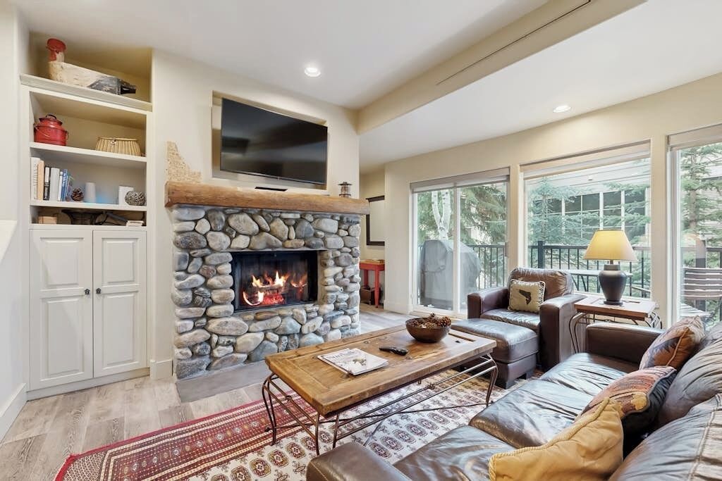 TV, fireplace, DVD player