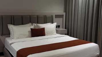 In-room safe, blackout curtains, soundproofing, iron/ironing board