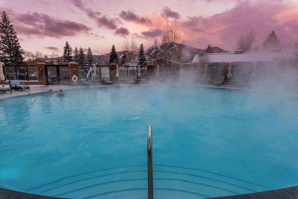 A heated pool