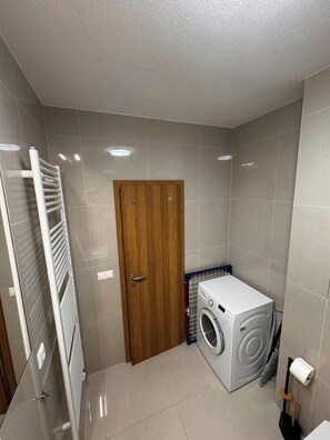 Hair dryer, towels