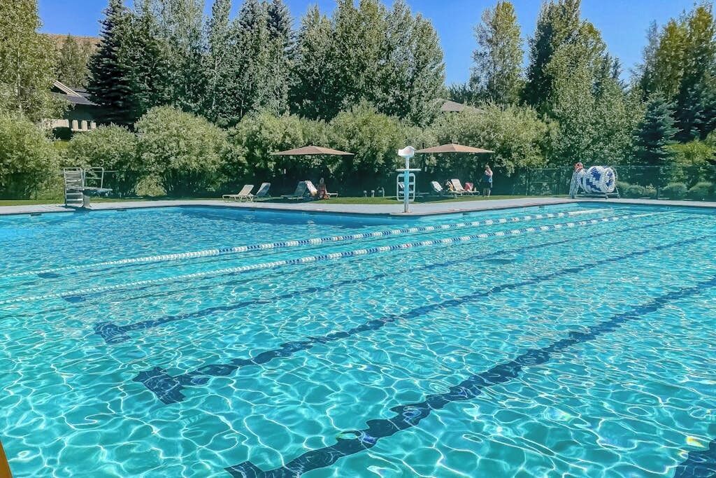 A heated pool
