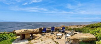 Historic waterfront home w/ a sun room, ocean views, dog-friendly