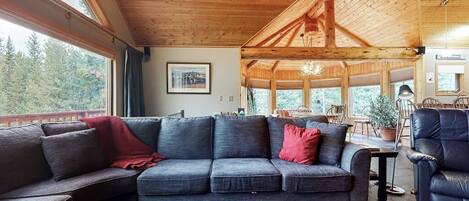 TV, fireplace, DVD player, stereo
