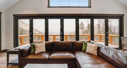 Newly built mountain home with water views, balcony, two kitchens, & W/D