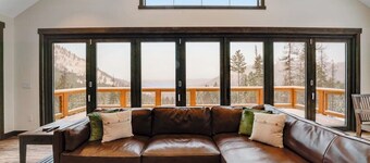 Newly built mountain home with water views, balcony, two kitchens, & W/D