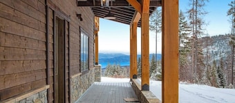 Newly built mountain home with water views, balcony, two kitchens, & W/D