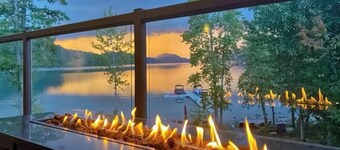 Luxe lakefront condo with stunning view & boat slip - walk to City Beach