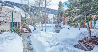 Ski-in/ski-out condo with mountain views, hot tub, pool & gym access