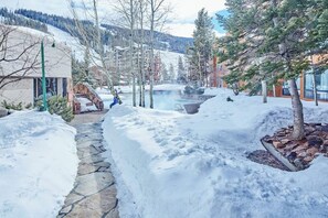 Pool - Ski-in/out condo with mountain views, pool, hot tub, sauna, gym & fireplace (Big Sky)