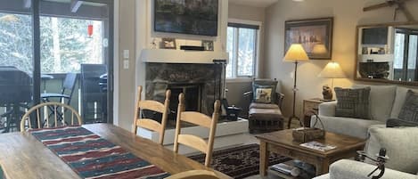 TV, fireplace, DVD player