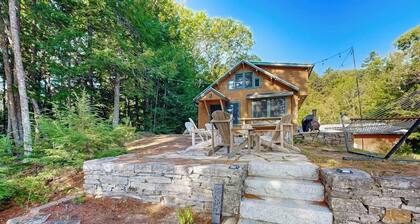 Belgrade Lakes getaway with private swim dock, outdoor living, & canoe/kayaks