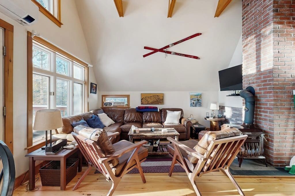 TV, fireplace, DVD player, books