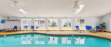 Piscina coperta, una piscina riscaldata