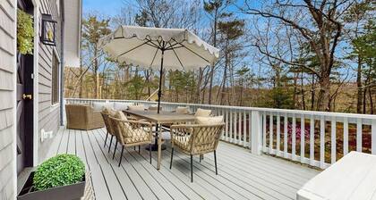 Inviting Home Near the Ocean with a Deck, and Outdoor Fire Pit