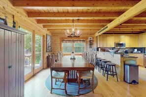 Dining - Spectacular home w/ views, expansive deck & hot tub; close to skiing & hiking (Easton)