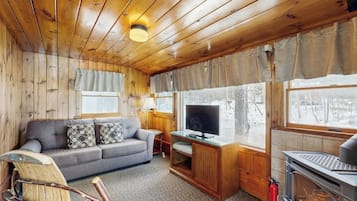 Fernseher, Kamin, Bücher