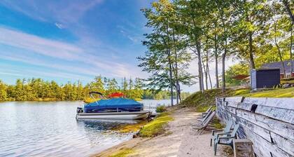 Stunning lakefront home with private dock, deck, firepit, and lake view