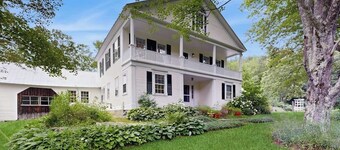 Historic Vermont farmhouse in 100+ acres, balcony, sunroom, office, window a/c