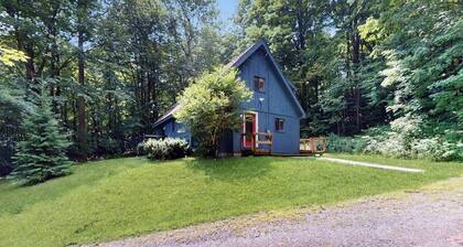 Classic, dog-friendly cabin in the woods w/ private deck