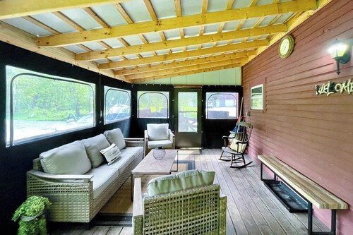 Dog-friendly getaway with mountain views, games, & deck - near skiing & trails