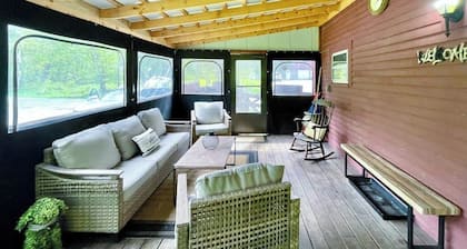 Dog-friendly getaway with mountain views, games, & deck - near skiing & trails