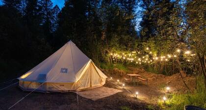 The Family Room Bell Tent at Camp Little Lemhi
