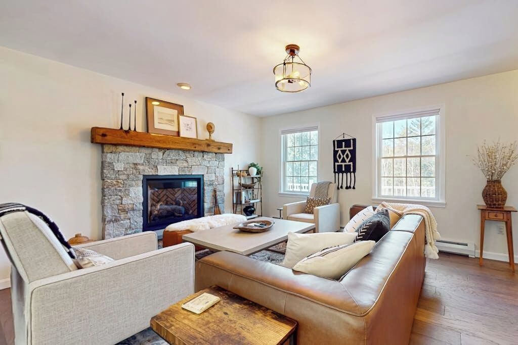 TV, fireplace, table tennis, books
