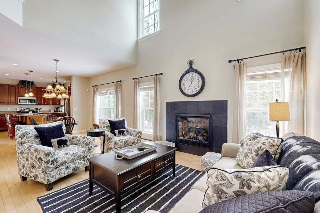 TV, fireplace, DVD player