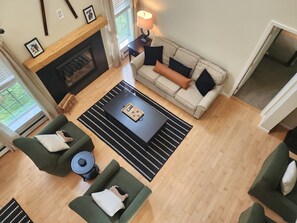 TV, fireplace, DVD player - Elegant house in quiet neighborhood, close to ski mountains, gas fireplace, wifi (Winhall)