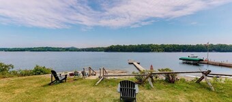 Century-Old Lakefront Victorian on a Private Island—Boats, Beach & Dog-Friendly